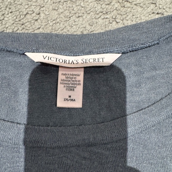 Victoria's Secret Charcoal Long Sleeve Pajama Top - Picture 2 of 2